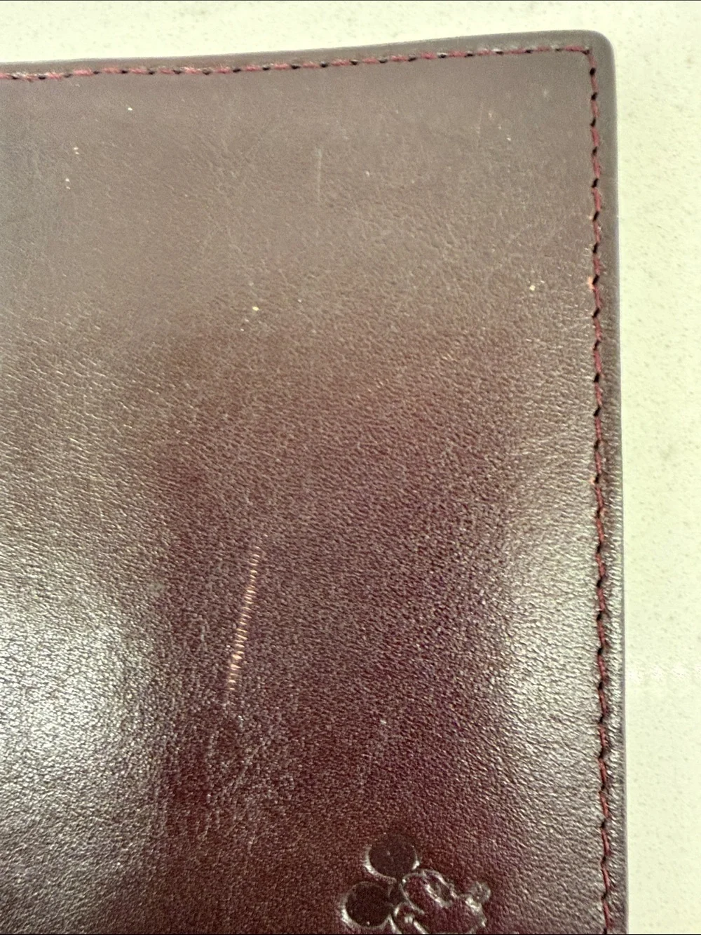 Mickey Mouse Leather Wallet - Dark Brown